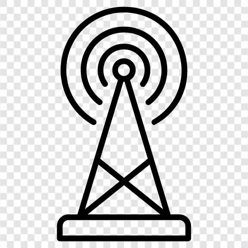 televizyon, televizyon istasyonu, verici, anten ikon svg