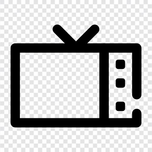 Televizyon, TV şovları, diziler, filmler ikon svg