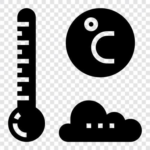 Temperatur, Wetter, globale Erwärmung, Klimawandel symbol
