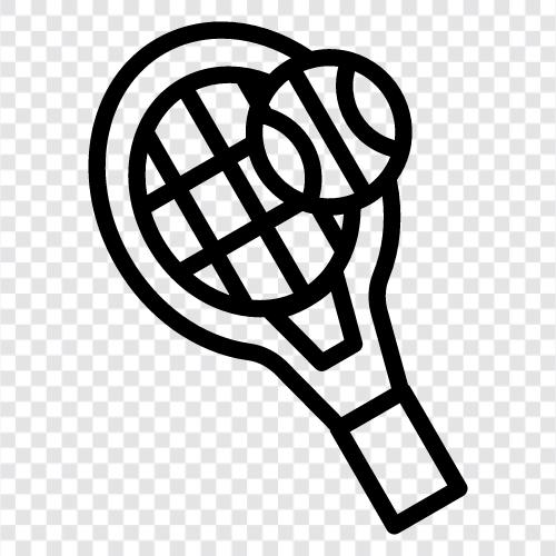 Tennis shoes, Tennis racket, Tennis balls, Tennis courts icon svg