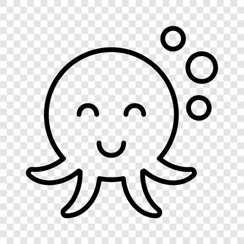 tentacles, cephalopods, intelligence, camouflage icon svg