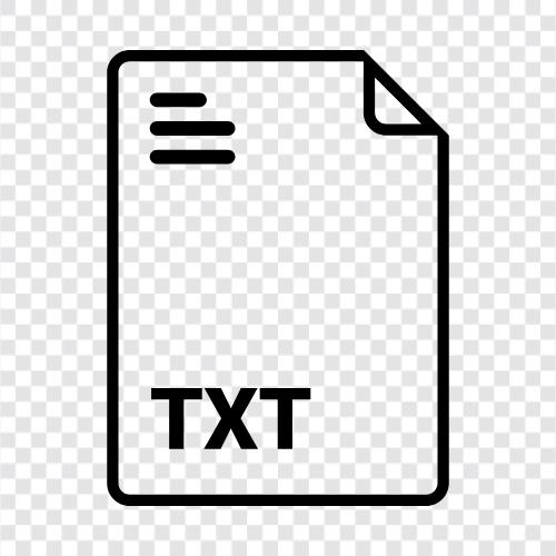 Textdatei, Textdateiformat, TXTDateiformat, ASCIITextdatei symbol