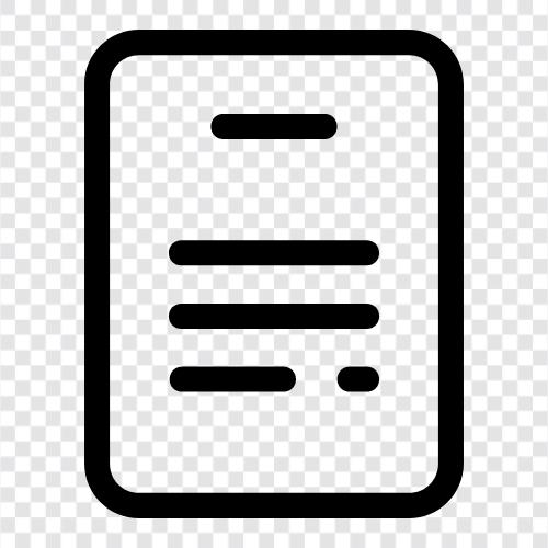 Text, Textdateierweiterung, Textdateiformat, Textdateigröße symbol