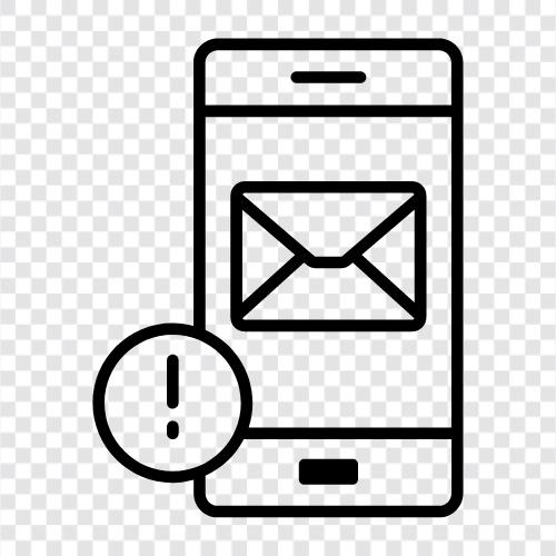 SMSAlarms, mobile Benachrichtigungen, SMSBenachrichtigungen, mobile Warnungen für die Arbeit symbol