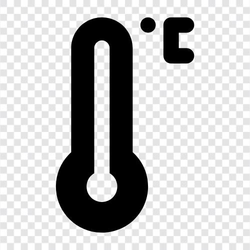 Thermometer, Ofenthermometer, Fieberthermometer, Küchenthermometer symbol