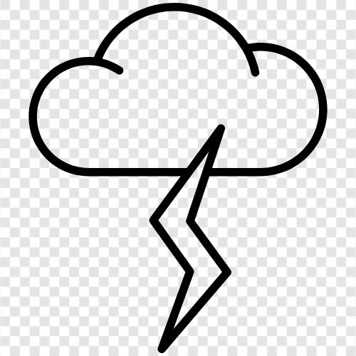 Donner, Sturm, Wetter, Phänomen symbol