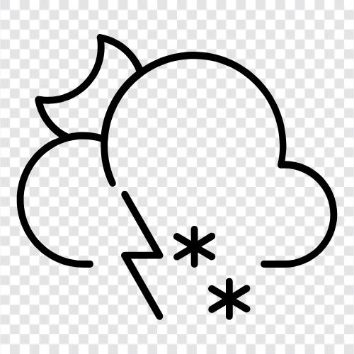 Donner, Sturm, Wetter, Strom symbol