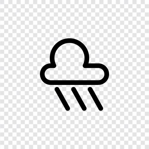 Gewitter, Regentropfen, Tröpfchen, Niederschlag symbol