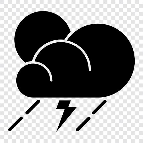 Gewitter, Blitz, Regen, Tornado symbol