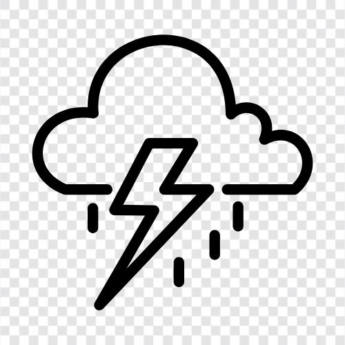 thunderstorm, rain, lightning, heavy rain icon svg