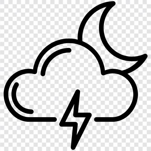 Gewitter, Hurrikan, Blitz, Sturm symbol
