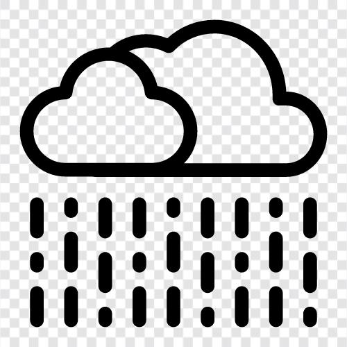 Gewitter, Regenfälle, tropischer Sturm, Hurrikan symbol