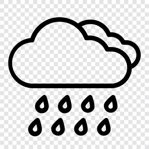 Gewitter, Regen, Sturm, Wasser symbol