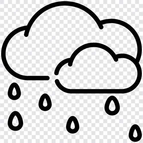 thunderstorms, rainfall, clouds, thunder icon svg