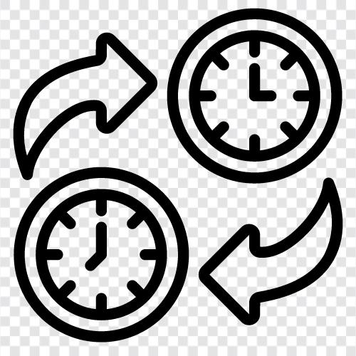 time changes, time change, time shift, time lapse icon svg