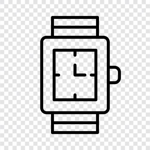 time, watch face, watch band, watch hands icon svg