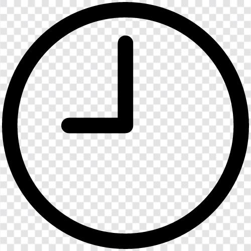 Zeit, Datum, Wecker, Zifferblatt symbol