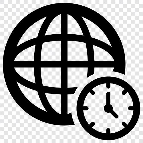 Zeitzonen, Weltzeit, globales Datum, Weltdatum symbol