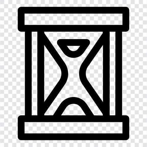 Timer, Sanduhr, Sanduhr mit Alarm symbol