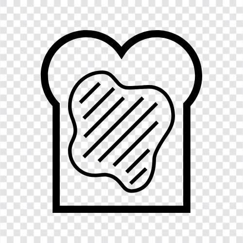 toast, butter, bread, breakfast icon svg