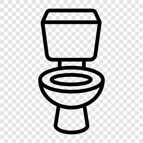 Toilet paper, Toilet seat, Toilet cleaner, Toilet brush icon svg