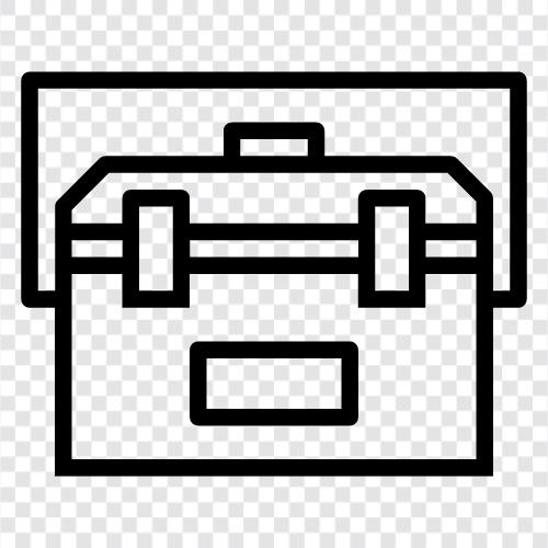 Werkzeug, box, speicher, organisieren symbol