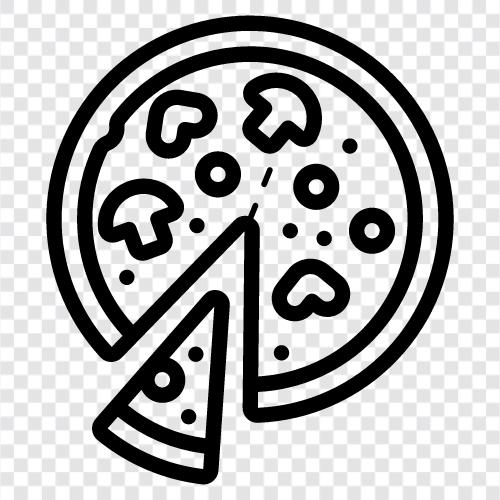 Toppings, Sauce, Pizza, Käse symbol