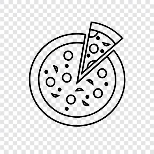 Toppings, pizza kulübe, pizza teslimat, pizza yer ikon svg