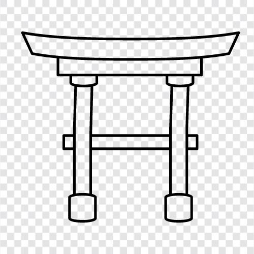 torii, Japan, Kyoto, Shinto icon svg