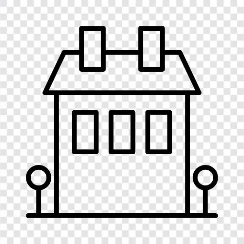 townhouses, condominiums, apartments, 3 bedroom icon svg