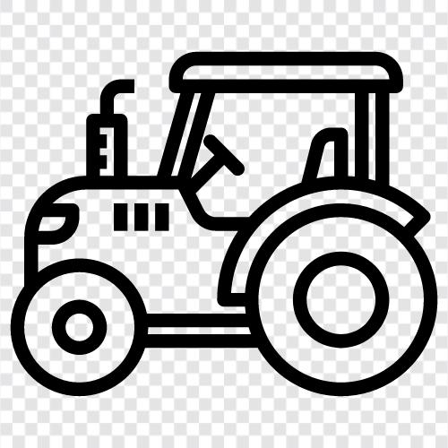 tractor trailer, farm tractor, Implement, agricultural icon svg