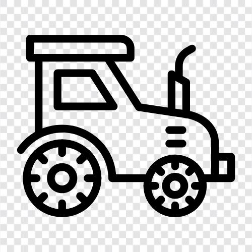 tractor trailer, farm, agriculture, farming icon svg