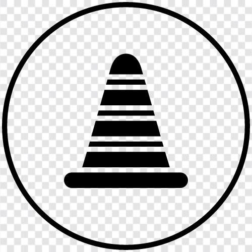 traffic cone, traffic cone warning, traffic cone stop, traffic cone intersection icon svg