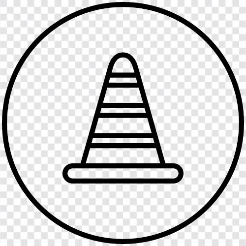 traffic cone, traffic cone for cars, traffic cone for motorcycles icon svg