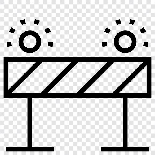 Verkehrsbehinderung, Bau, Barrieren, Verkehrsberuhigung symbol