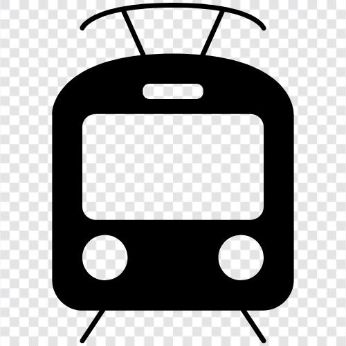 tramcar, streetcar, train, railway icon svg