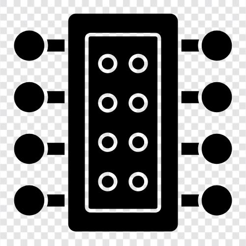 transistor, amplifier, diode, capacitor icon svg