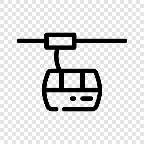 Transport, Transportsystem, Autos, Seilbahn symbol