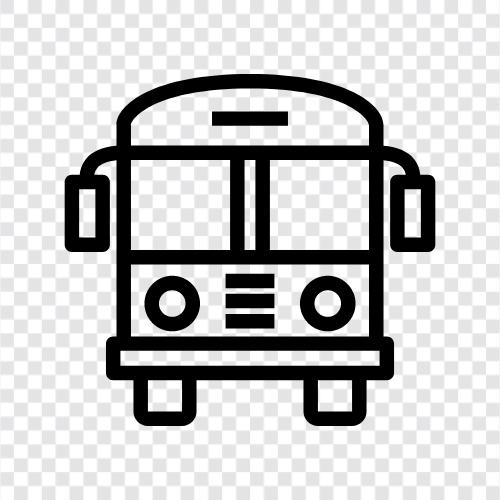 Transport, Schule, Straße, Schulbusfahrer symbol