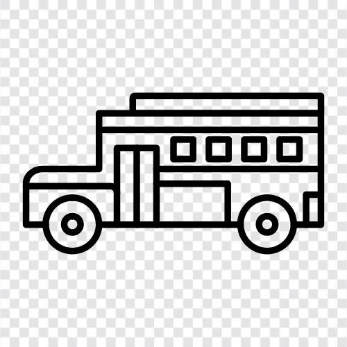 Transport, Schule, Bushaltestelle, SchulbusRoute symbol