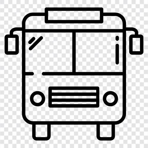 Transport, Bus, öffentliche Verkehrsmittel, Bussystem symbol