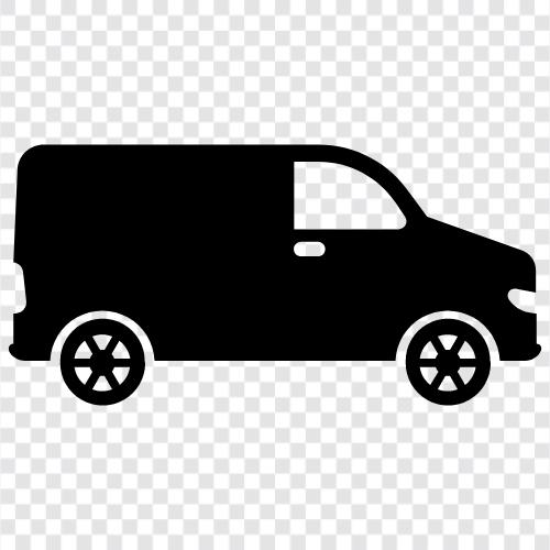transportation, truck, cargo, cargo van for sale icon svg