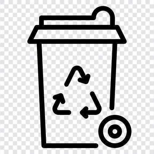 Mülleimer, Recycling, Abfall symbol