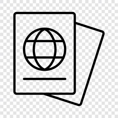 travel, visa, passport application, passport renewal icon svg