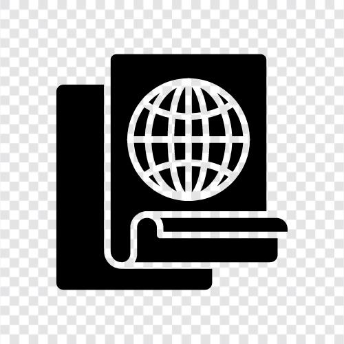 seyahat, vize, vatandaşlık, seyahat belgesi ikon svg