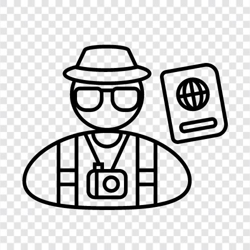 traveler, tourist attraction, travel, vacation icon svg