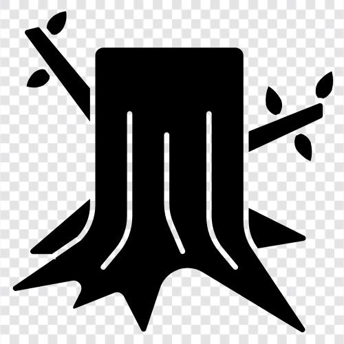 Baum, Baumstumpf, Holz, Baumstamm symbol