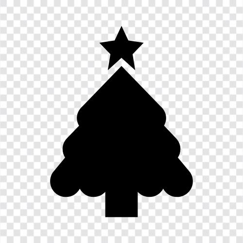 tree, Christmas, ornaments, lights icon svg