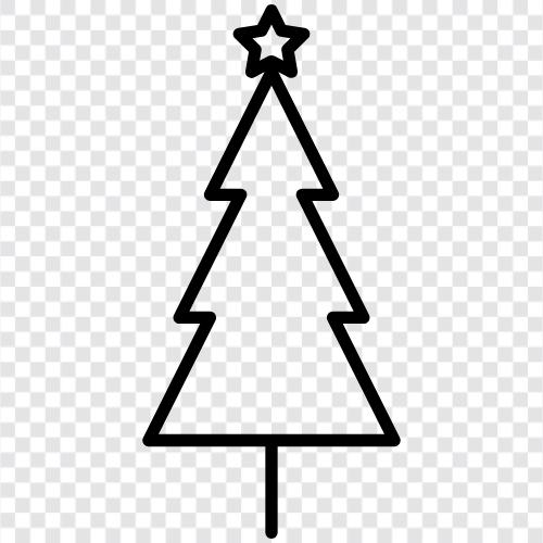 tree, fir, artificial, prelit icon svg