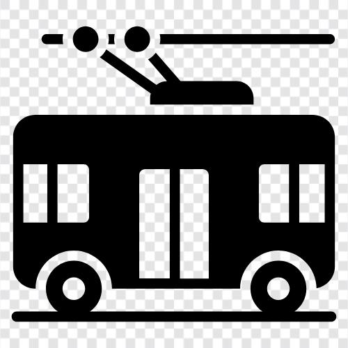 Trolleybus, Bus, Straßenbahn symbol